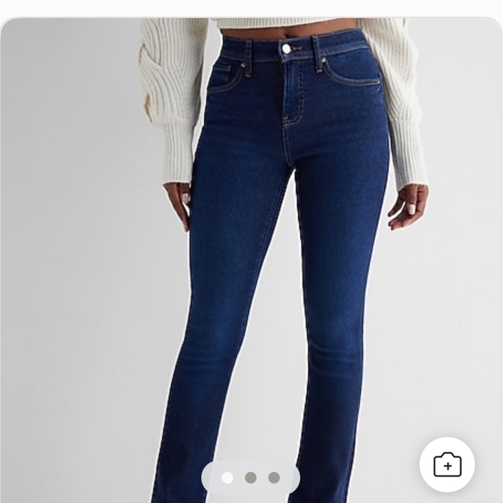Express Women's skyscraper mid rise Blue Jeans
